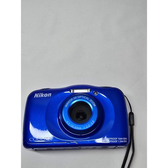 Nikon COOLPIX S33 13.1MP 3x Zoom Waterproof Compact Digital Camera Blue - Picture 7 of 13